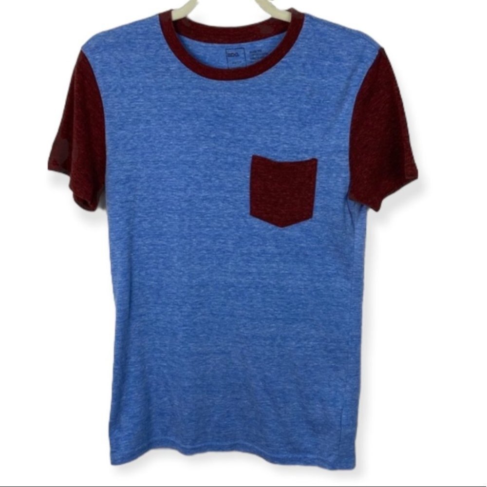 Urban Outfitters BDG Short Sleeve Colourblock Tee Size XS T-Shirt Blue Red Tee